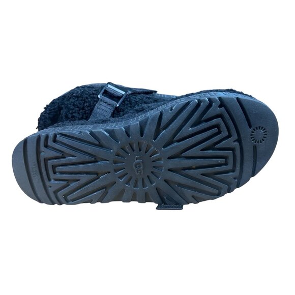 UGG Fluffita Slide Sandals Women's Size 10 in Black Excellent Preloved Condition - Picture 6 of 10